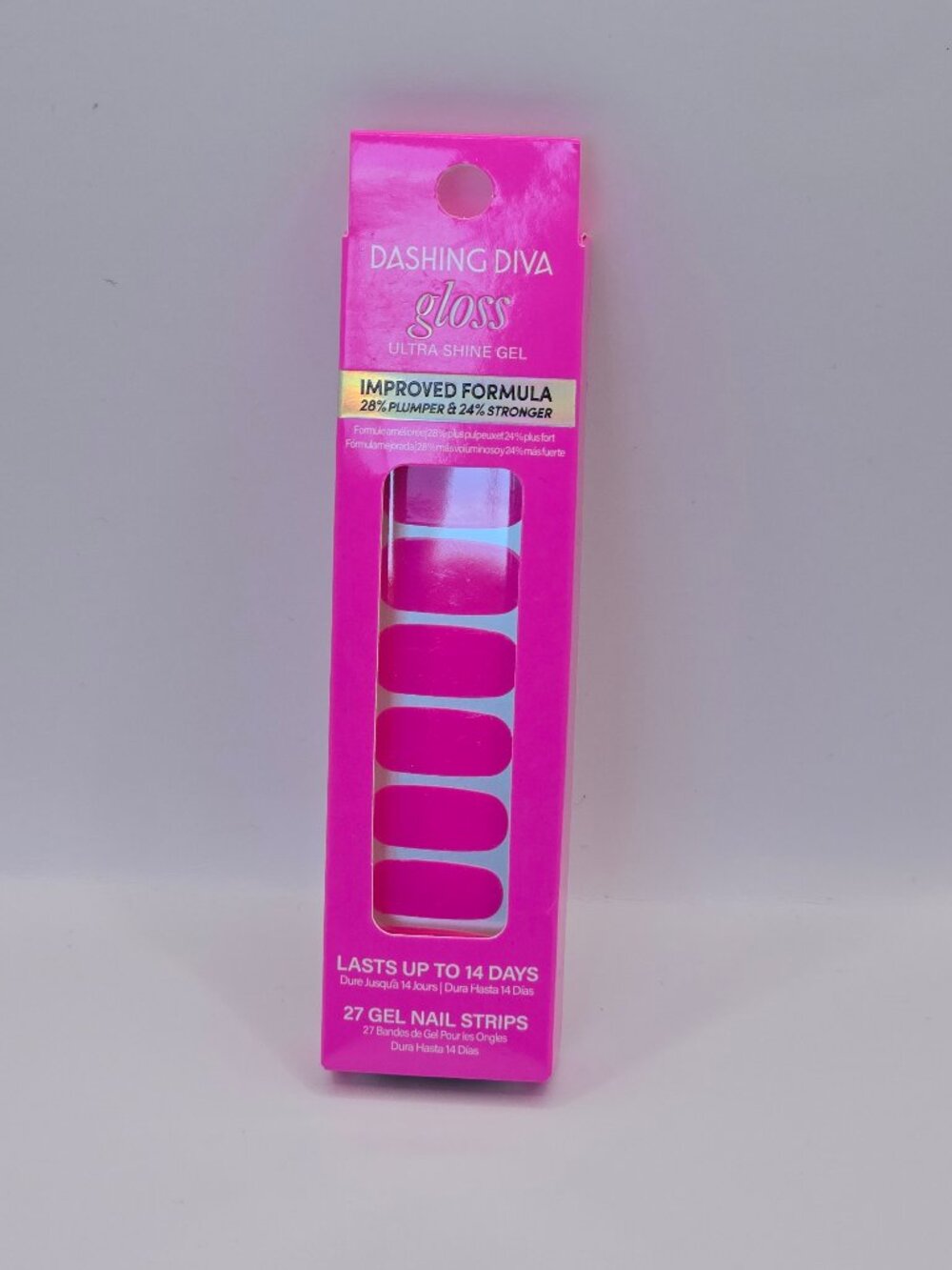Dashing Diva Gloss Ultra Shine Gel Nail Strips Magenta Madness GSC168 27ct